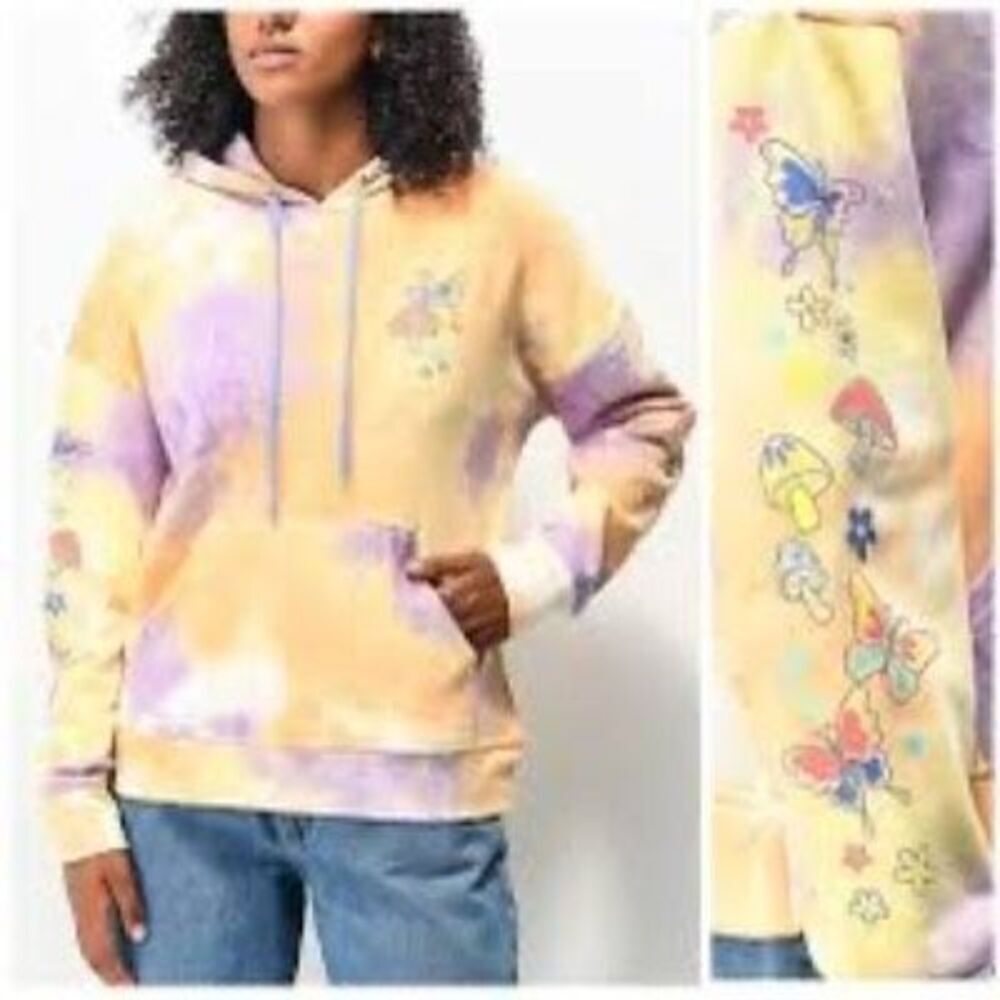A. Lab Freela Mushroom Tie Dye Hoodie Sz L Hippie Boho